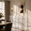 Ornamental Marble Wainscoting in Arabescato Corchia Marble - Image 2