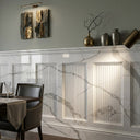 Ornamental Marble Wainscoting in Arabescato Corchia Marble - Image 4