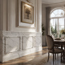 Carved Marble Wainscoting in Arabescato Corchia Marble - Image 4