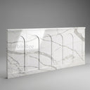 Ornamental Marble Wainscoting in Arabescato Corchia Marble - Image 1