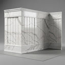 Carved Marble Wainscoting in Arabescato Corchia Marble - Image 1