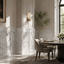 Carved Marble Wainscoting in Arabescato Corchia Marble - Image 4