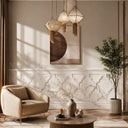 Ornamental Marble Wainscoting in Arabescato Corchia Marble - Image 2