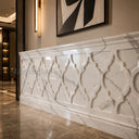 Ornamental Marble Wainscoting in Arabescato Corchia Marble - Image 4
