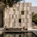 Outdoor limestone wall panel in Limestone - Image 3