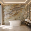 bookmatched marble slab in Aquarela Gold Quartzite - Image 3