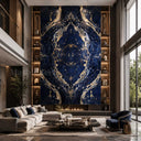 bookmatched marble slab in sodalite blue - Image 3