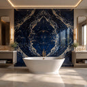 bookmatched marble slab in sodalite blue - Image 2