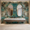 bookmatch slabs in Tiffany Turquoise marble - Image 4