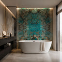 bookmatch slabs in Tiffany Turquoise marble - Image 2