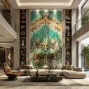 bookmatched marble slab in Tiffany Turquoise marble - Image 4