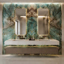 bookmatched marble slab in Tiffany Turquoise marble - Image 3