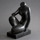 marble statue in Black limestome - Image 1