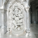 Lalitasana Marble statue of Lord Ganesha