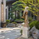 marble statue in White Marble + Sunset red - Image 2