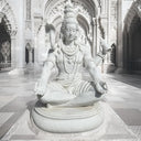 Large marble statue of Lord Shiva meditative pose