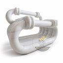 Luxury garden bench in White Marble - Image 4