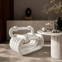 Luxury garden bench in White Marble - Image 2