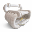 Luxury garden bench in White Marble - Image 6