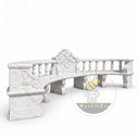 stone garden bench in White marble - Image 3