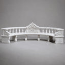stone garden bench in White marble - Image 1