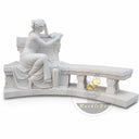 Garden memorial bench in White marble - Image 3