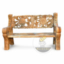 marble garden bench in Sunset red - Image 4
