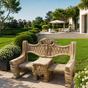 stone bench in Massangis Clair Limestone - Image 2