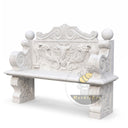stone bench outdoor in White marble - Image 3