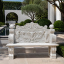 stone bench outdoor in White marble - Image 2
