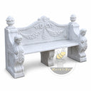 Outdoor Bench in White marble - Image 3