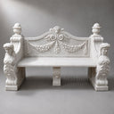 Outdoor Bench in White marble - Image 1