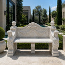 Outdoor Bench in White marble - Image 2