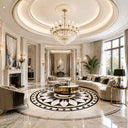 waterjet medallion in marble - Image 2