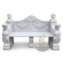 Outdoor Bench in White marble - Image 4