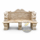 Exterior bench in Classic beige limestone - Image 4