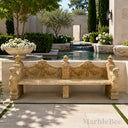 Limestone bench in Classic beige limestone - Image 2