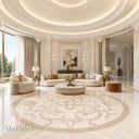 waterjet medallion in marble - Image 2