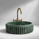 Marble Sink in Dark Green Marble - Image 1