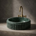 Marble Sink in Dark Green Marble - Image 3