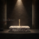 Marble washbasin in Calacatta Crema Viola - Image 2