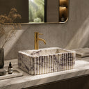 Natural stone basin in Calacatta Crema Viola - Image 2