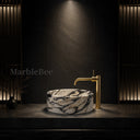 Marble sink in Calacatta Crema Viola - Image 2