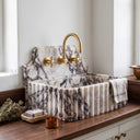 Natural stone basin in Calacatta Crema Viola - Image 3