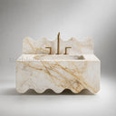 Marble basin in calacatta gold - Image 1
