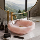 Rose Quartz Sink in Pink Onyx - Image 2