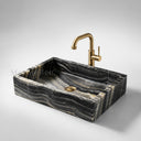 Marble washbasin in Ancient wood grain marble - Image 1