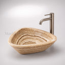 Natural stone basin in Yellow Onyx - Image 1