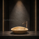 Natural stone basin in Yellow Onyx - Image 3