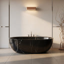 Luxury Marble bathtub customized with ergonomic built-in headrest for ultimate relaxation